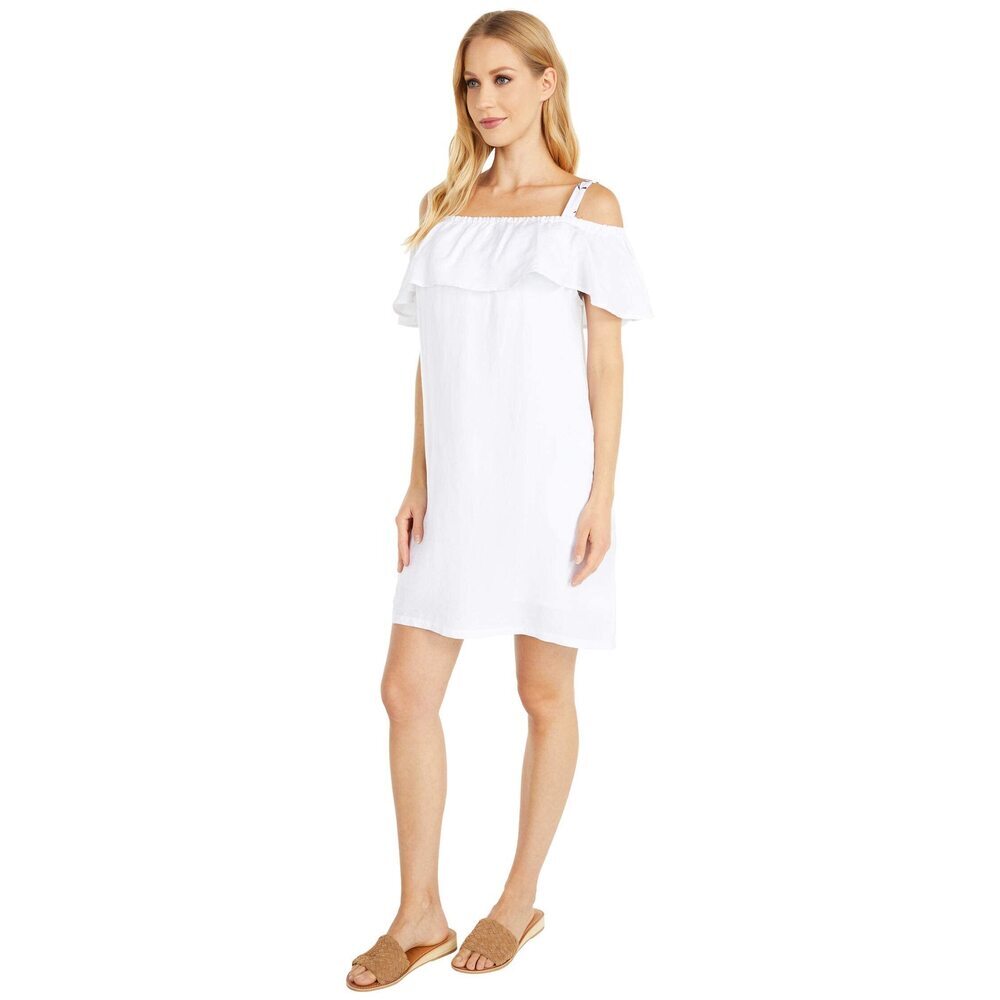Tommy Bahama Women's Off-The-Shoulder Dress Cover-Up White MD 10-12 - Picture 2 of 4